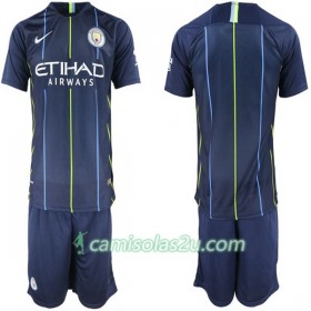 Camisolas de Futebol Manchester City Criança Equipamento Alternativa 2018/19 Manga Curta